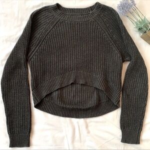 Urban Outfitters sage grey cropped sweater, front is cropped, size S